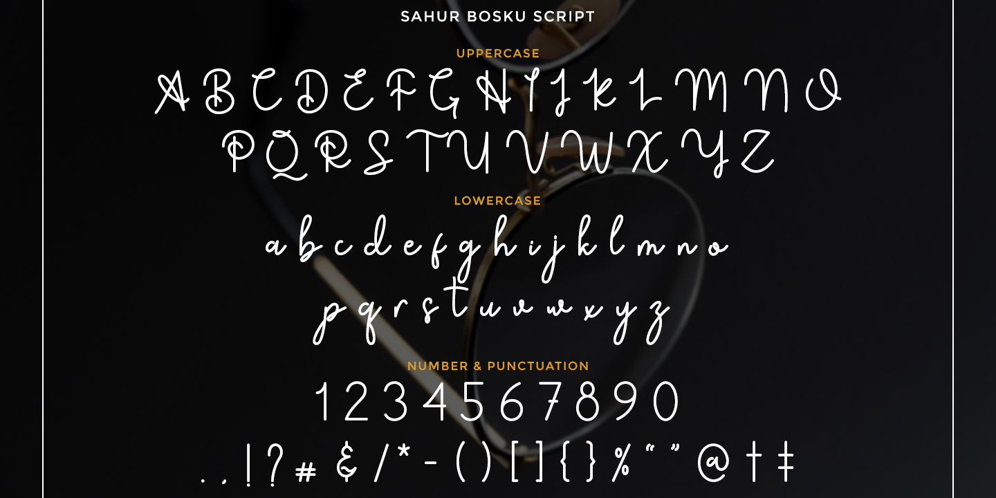 Пример шрифта Sahur Bosku #4